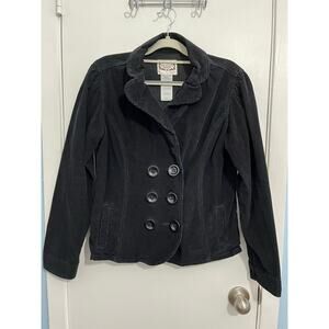 Vintage Levi Strauss Jacket Large Black Corduroy Cropped Y2K Whimsigoth Boho